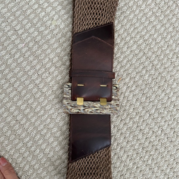 Vintage leather waist belt - Picture 5 of 6